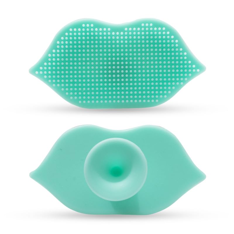 Silicone Scrubber Facial Cleansing Brush, Premium Silicone Shower Brush for Nourishing Cleansing and Exfoliating Your Skin, Versatile Body Brush for Shower and Bath,Green