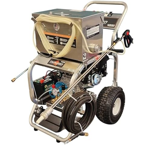 Typhoon Sandblaster + Pressure Washer Combo I Dustless, Water Based, Portable Sandblasting I Remove Rust, Paint, Graffiti, Oil I 4000 PSI I Abrasive, Media, Sand Blaster I Patented Cover