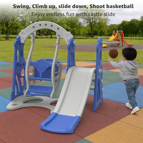 Image of Amazon Brand - Solimo 3-in-1 Penguin Slide & Swing for Indoor & Outdoor Use | for Kids 2-5 Years Old | Safe & Fun | Ideal for Boys & Girls | Toy for Kids | Easy Assembly