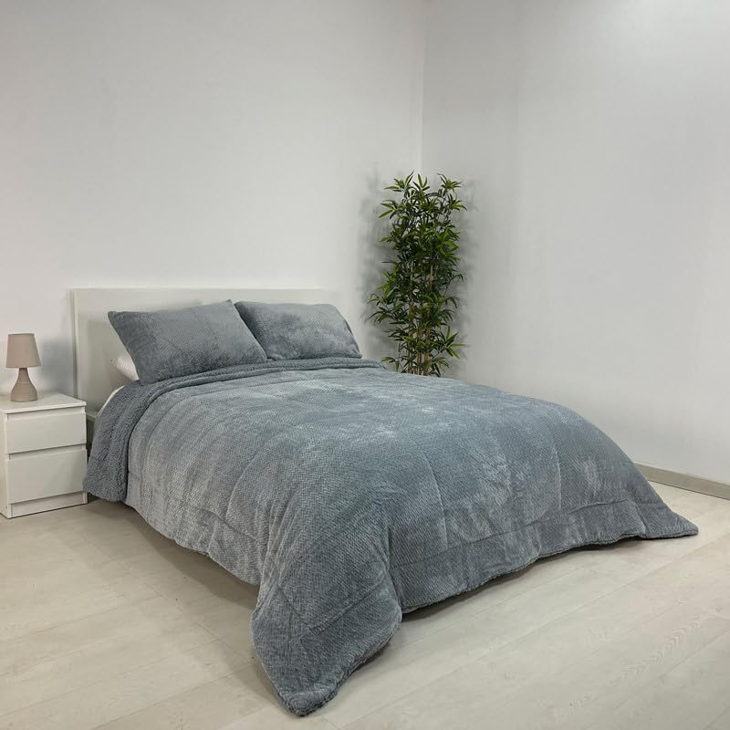 Rufino Díaz Edredón Invierno Sedalina Borreguillo Dakota 690 gr/m2 - Gris, 90 cm