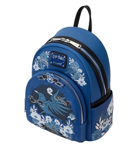 Loungefly Mochilas Warner Brothers Harry Potter Ravenclaw House Tattoo Mini Mochila Azul, Azul, One
