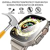 Diruite 2-Stück Hülle für Apple Watch Ultra 3/2/1 49mm Hartglas Schutzhülle Hard PC Ultradünne Glas Schutz Case Rundum Displayschutz,Titanstahl,49mm