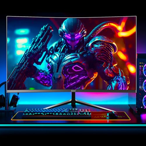 ZZA 34\" UltraWide Curved QHD Monitor - Immersive Gaming Experience with 165Hz Refresh Rate, VA Panel, and AMD FreeSync Premium | HDR10 | 99% sRGB | 3440x1440