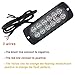 XTAUTO LED Warning Strobe Light Super Bright Red White 12-LED Waterproof Warning Caution Emergency Construction Beacon Flash Caution Strobe Light Bar For Car Truck SUV Pickup 4-Pack