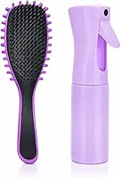 Conjunto de Escova para Cabelo Ondulado com Cerdas e Frasco Borrifador Spray, 2 Peças