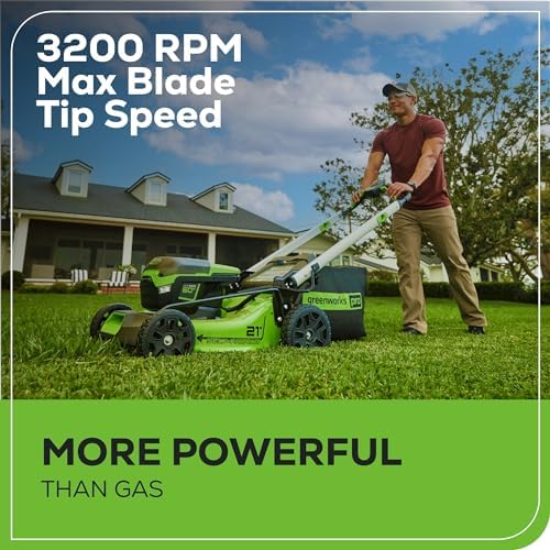 Greenworks 60V 21 in Self-Propelled Lawn Mower, (2) 4.0 Ah Battery Kit - 3