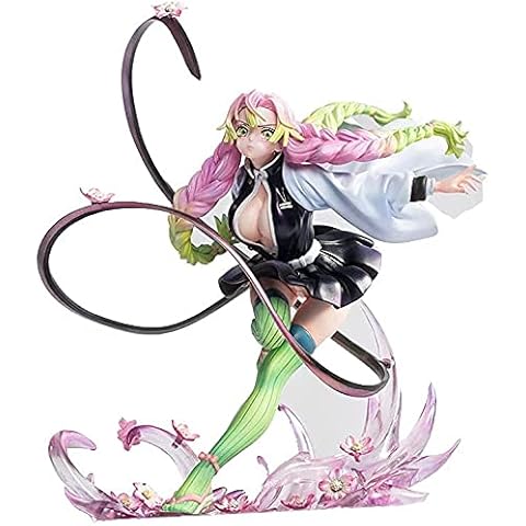 LIBAOBAO Demon Slayer Action Figure Kanroji Mitsuri,Anime Figure Toy,Collection Figurines Doll Toys,Decoration Toy Birthday Gift,28cm Cover