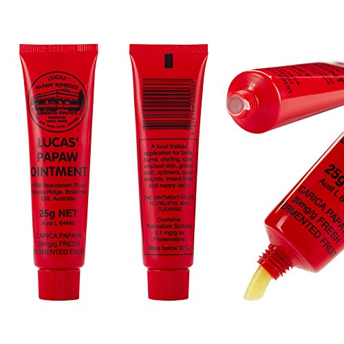Lucas' Papaw Ointment 4 Pack Pawpaw Cream Handy Tube 25g x4 Aussie Made