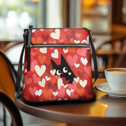 Image of Leather Purses for Women, Leather Hobo Bags for Women Travel Sling Purse Triple Zippered Pockets Shoulder Bag
