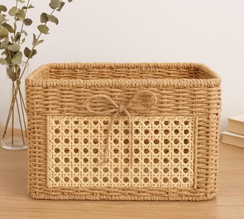 Zbozzba Cane Webbing Rattan Roll, Kunststoff PE Rattan Geflecht, Gewebtes Offenes Rattan, Handgemachtes PE Geflecht, für die Dekoration von Möbeln und Bastelprojekten, 40x100cm