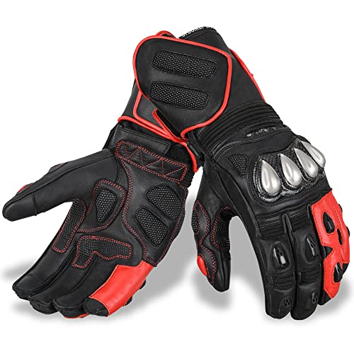 Gants de moto en cuir pour homme XL de course de sport de plein air tactiles