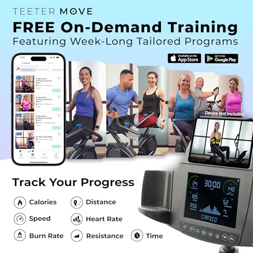 Image of Teeter FreeStep Recumbent Cross Trainer Stepper, Zero-Impact Exercise Bike Alternative w /Patented Physical Therapy Stride, Up to 350lb, Free App w /Trainer Workouts