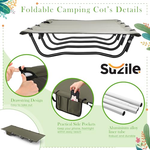 2-Pack-Lightweight-Cots-Backpacking-Cot-Supports-330-Lbs-Sleeping-Cots-for-Adults-Easy-Assemble-Portable-Folding-Cot-with-Carry-Bag-Military-Compact-Cots-for-Camping-Travel-Hiking