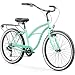 sixthreezero Around The Block Women's 7-Speed Cruiser Bicycle, Mint Green w/ Black Seat/Grips, 26" Wheels/17" Frame