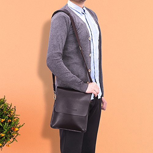 OFTEN Spesso (TM) da Uomo in Vera Pelle Marrone a