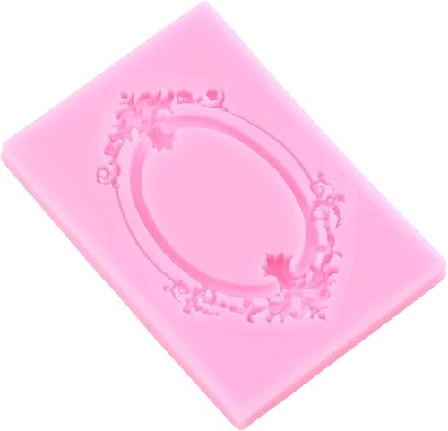 Miniatura 7 de ZiXiang Marcos de fotos de silicona estilo barroco Curlicues Scroll Lace Photo Frame Molds Fondant Moldes para decoración de tartas, decoración de