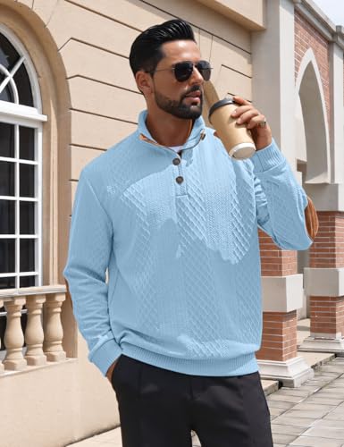 Men's Casual Sweatshirt Pullover Sweater Casual Long Sleeve Stand