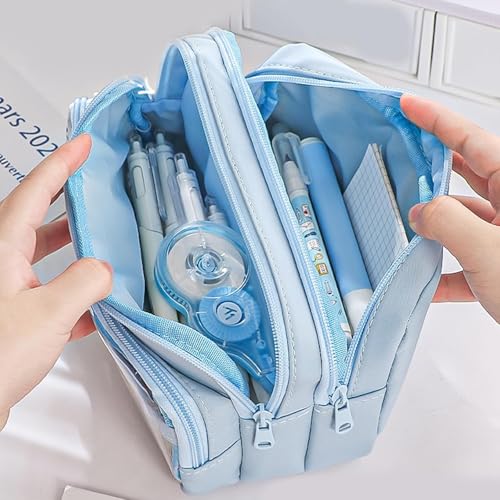 Image of Storio Pencil Box Pouch for School Kids Girls & Boys Aesthetic | Cute Stationary Compass Box Case Organiser - (Colors as per Availability)