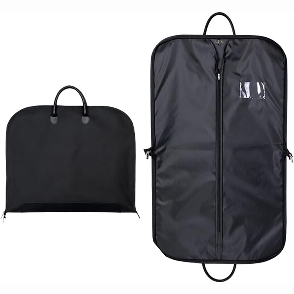 Wasserdichte Kleidertasche – 99 cm Reiseanzugträger mit Ledergriff, tragbare, staubdichte Oxford-Kleiderhülle für Geschäfts- und Faltaufbewahrung