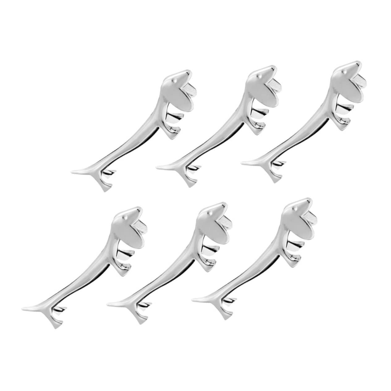 Cabilock 6Pcs Dog Shape Zinc Alloy Chopstick Rests Elegant Table Chopstick Holders for Spoons and Forks Easy to Clean Cutlery Organizer for Restaurant and Home Use