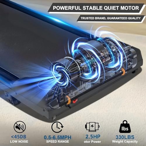 Image of BARWING Foldable Incline Walking Pad 3.0 /3.5 HP Treadmills for Home, 7.5 /8.5 MPH Under Desk Treadmill with Handles, Foldable Treadmill with Quiet Brushless, 330 LBS Weight Capacity