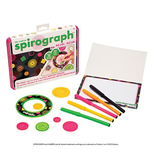 image for Spirograph Neon Collectors Tin – Arts and Crafts, Kids Toys, Art Sup