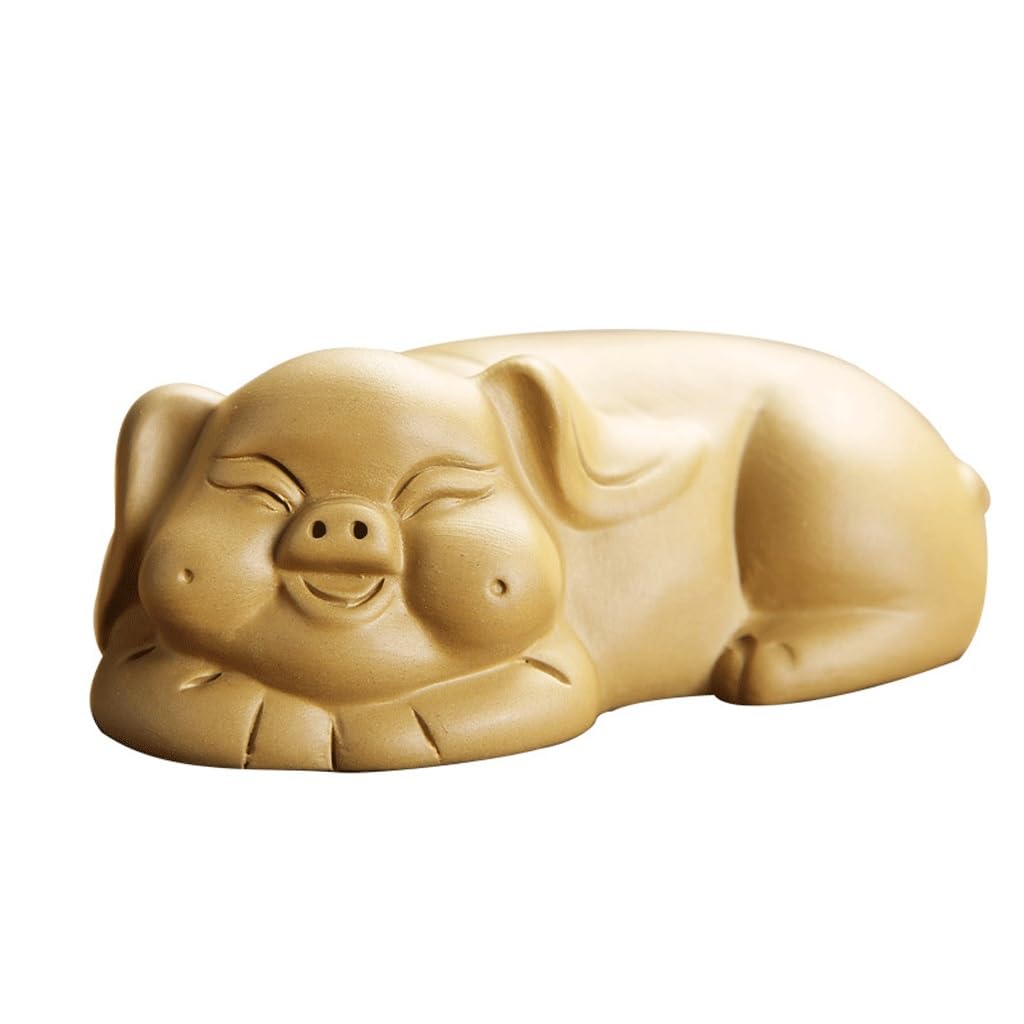 ENGENDER Kung Fu Tea Pet Zisha Creative Tea Pet Pig Ornaments Light Luxury Decorations Home