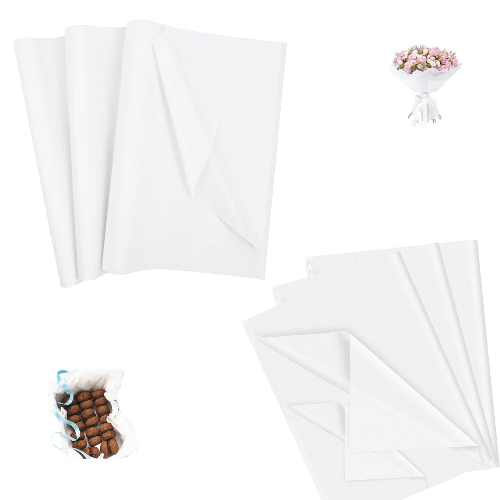 CHUQING Satijnen lint Cadeaulint Bruiloftslint voor cadeauverpakking 3 rollen 2,5 cm x 6,4 m Salie Groen
