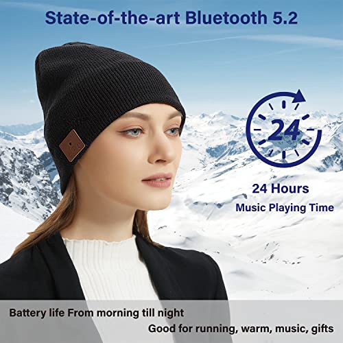 Bluetooth Mütze Borayda mit Bluetooth 5.2 und HD-Stereo Lautsprechern