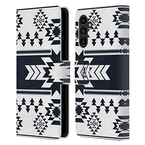 Étui Portefeuille Samsung Galaxy A13 5G Cuir Anti-Rayures Blanc Néo-Navajo