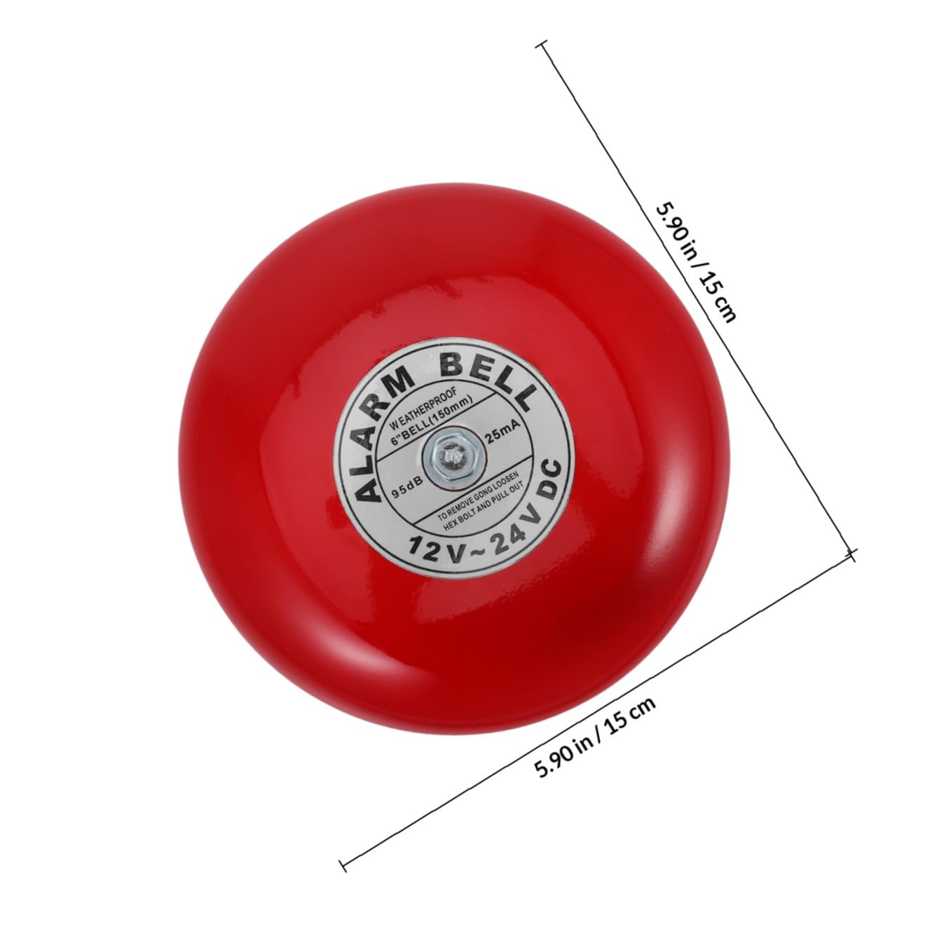 Sonnette D'alarme Électrique Rouge Ronde en Plastique pour Ascenseurs