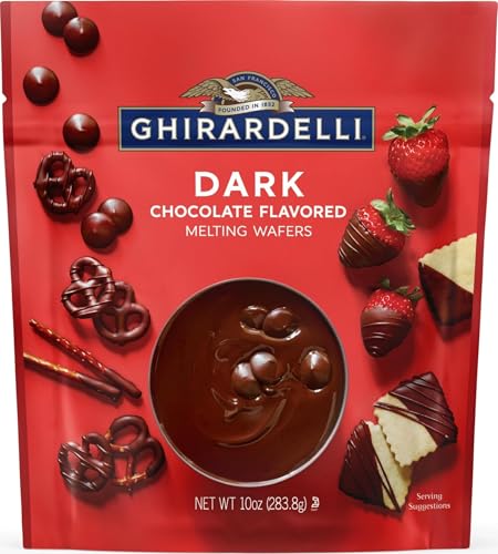 GHIRARDELLI Dark Chocolate Flavored Melting Wafers, 10 oz Ba...