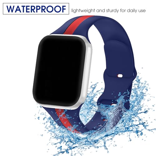 Image of GRIPP Tutone Soft Silicone Watch Strap for 44mm /45mm /46mm /49mm, Watch Series 11 /10 /9 /8 /7 /6 /5 /4, SE 3 /2 /1, Ultra 3 /2 /1, Durable, Flexible, Lightweight, Adjustable (Watch Not Included)