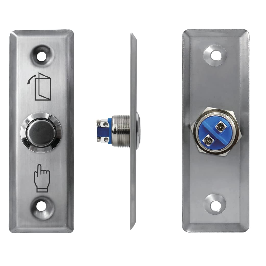 ZKTeco Stainless Steel Door Release Exit Button NO/COM - EX28-L