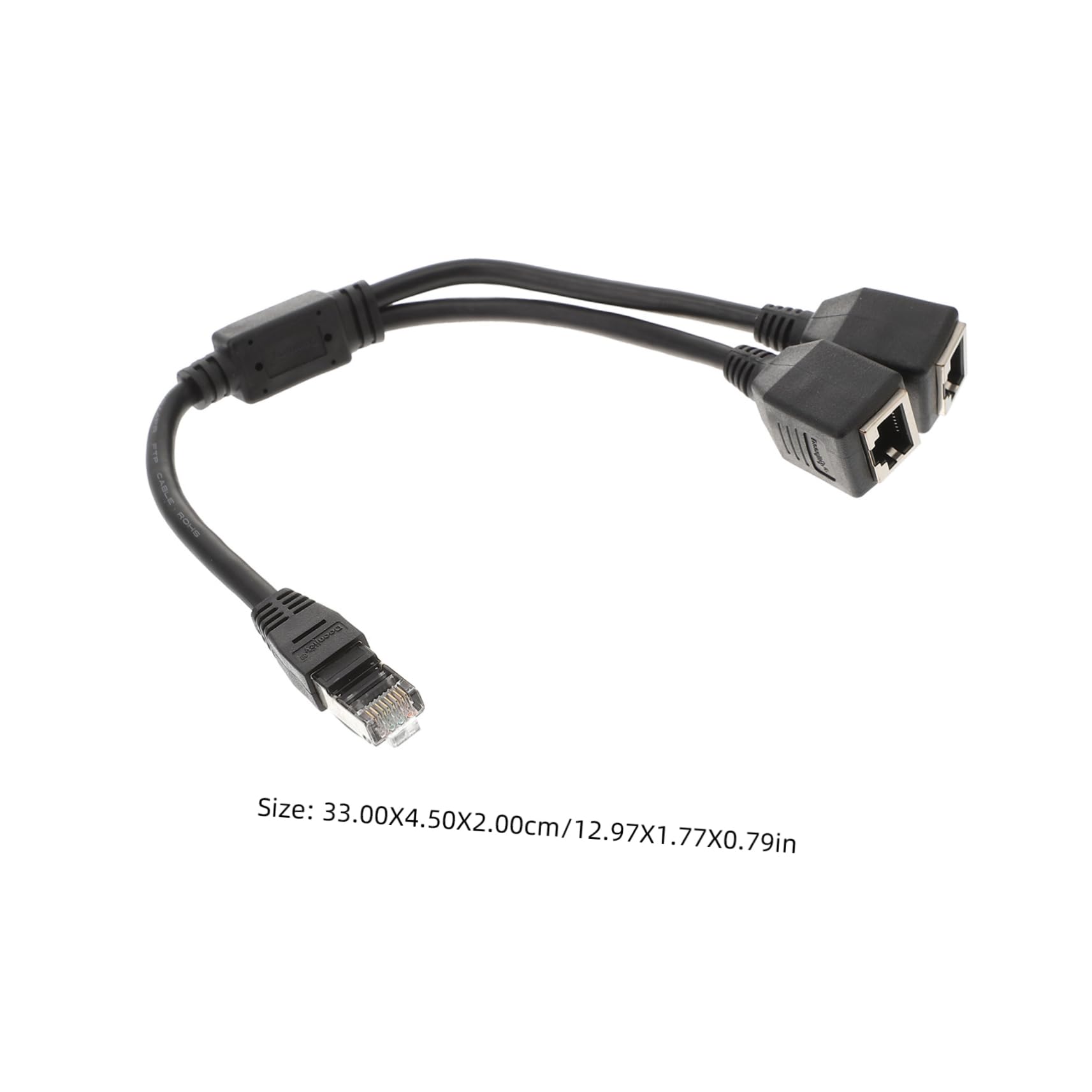 jojofuny 1pc Ethernet Cable Adapter Splitter 1 Male to 2 Female Ports Network Plug Network Accessories Splitter Cable
