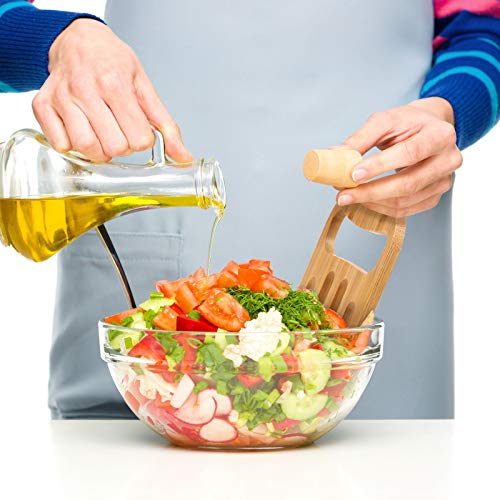 2 Pieces Bamboo Salad Hands,Salad Servers Bamboo Serving Hands Latest Gripper Design Salad Claws Set For Serving Salad, Pasta, Fruit On Your Kitchen Counter, 6 Inches (Wood Color) #TOP5
