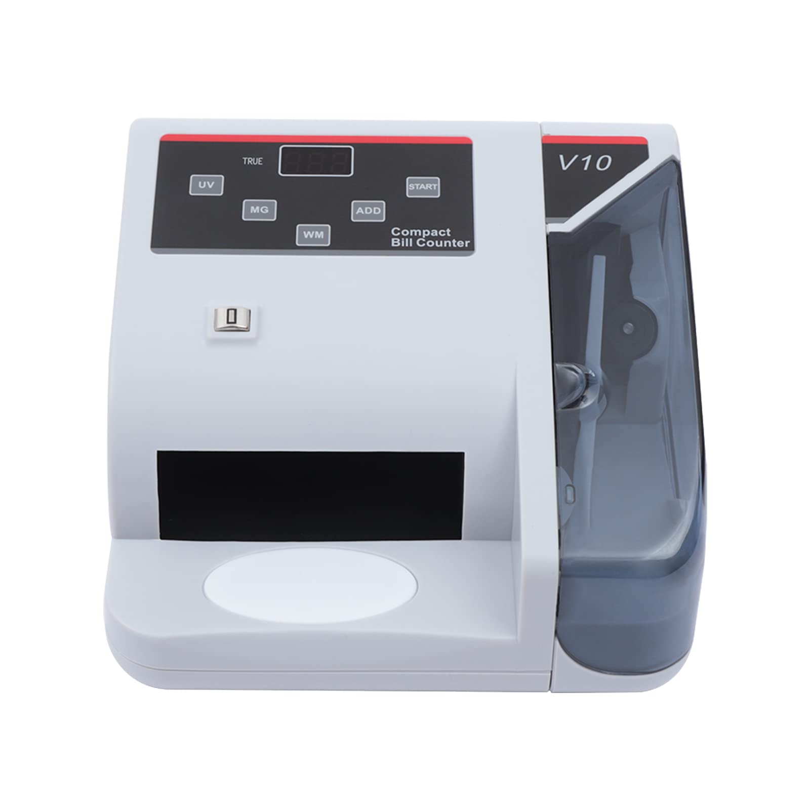 Contatore banconote compatto con display a LED, protezione contro la contraffazione UV/MG/WM e funzionamento silenzioso sotto 60 dB, contatore di denaro professionale per ufficio e vendita al
