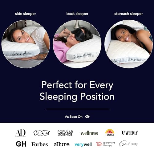 Image of Honeydew Scrumptious Side Pillow- The Ultimate Luxury Neck Pillow- Fully Adjustable Support for Neck- Made in USA- Enhanced, Patented Cool Pillow Fill (Queen Size)
