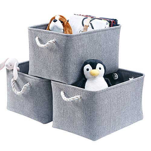 AlphaHome Extra große Aufbewahrungskörbe, Faltstoff-Aufbewahrungsboxen aus Stoff Cover