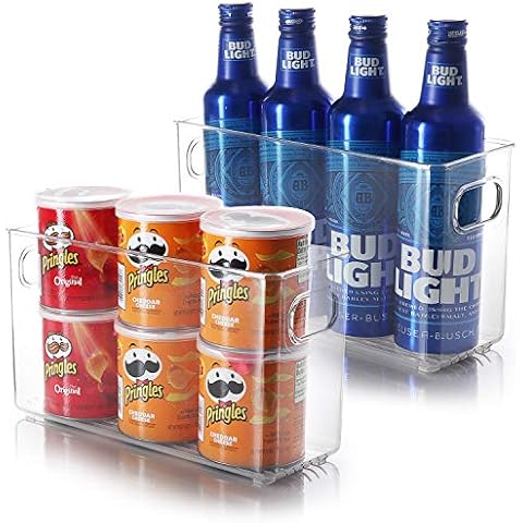 StorageBud Pantry Organization And Storage - Refrigerator Organizer Bins - Stackable Clear Fridge & Freezer Organizer Bins - Great Bins For Pantry, Storage, Organizer, Fridge, Freezer, & More Cover