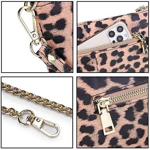 YALUXE Genuine Leather Wristlet Handbags Purses Cell Phone Pocket Clutch Wallet Crossbody Bags for Women4