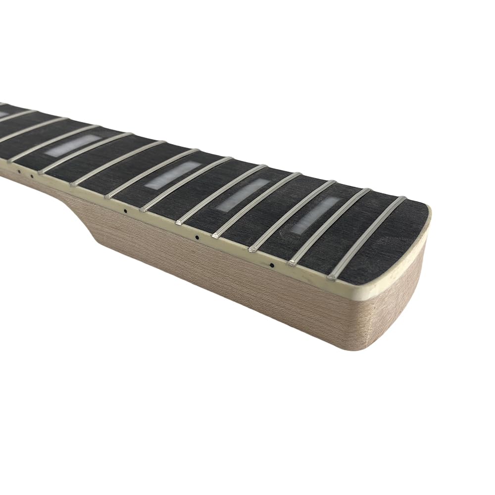 Yinfente Manico per basso elettrico a 4 corde, 20 tasti, 76 cm, in acero con tastiera in palissandro per costruzione e sostituzione di basso (dadi da 42 mm)