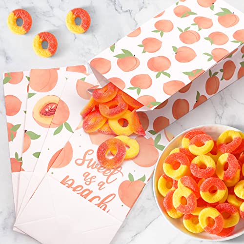 Sachets cadeaux pour fête prénatale et mariage avec décoration pêche chic et douce