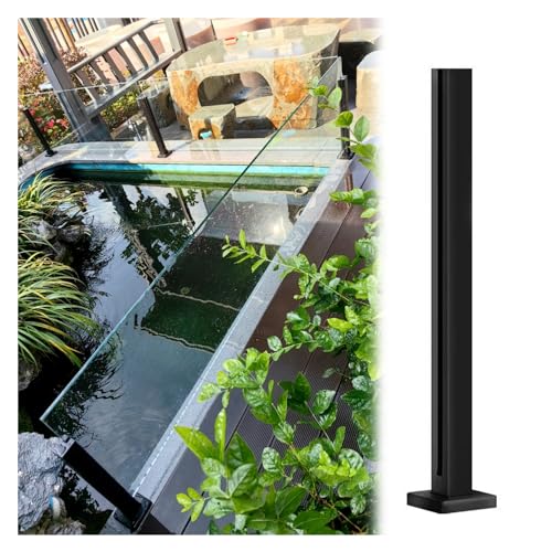 Edelstahl Glas Treppengeländer Pfostensystem für Terrassen Quadratische Handlauf Baluster für Balkon Terrasse Gartenzaun Höhe