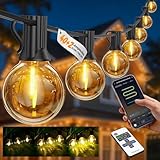 Guirlande Lumineuse Exterieure 33,3M - G40 LED avec App & Télécommande Guirlande Guinguett...