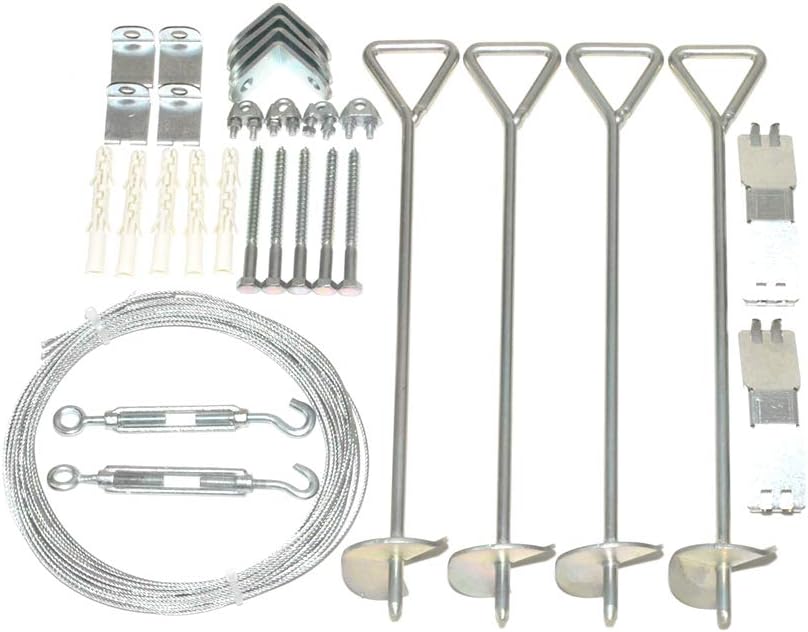 Palram - Canopia Anchor Kit for Canopia Snap & Grow Greenhouses,Silver