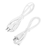 NUOBESTY 2pcs Power Cable with Slots Extension Wire for LED Fixtures Extra Long Pin Connector for Fluorescent Lamps and Advertising Light Boxes Easy