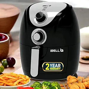 iBELL AF23BS 2.3 Litre 1200W Crispy Air Fryer with Smart Rapid Air Technology,Timer Function & Fully Adju