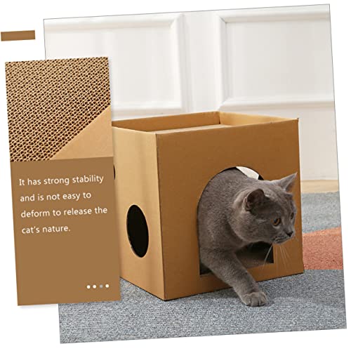 GANAZONO Portátil Casa De Gato Arranhador Para Gatos Papelão Para Gatos Casinha De Gato Para Gato De