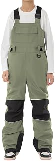 GSOU SNOW Boys Girls Ski Bib Pants Waterproof 3-16 Yrs | 15K Waterproof,10K Breathable,YKK Zippers, 3-16 Yrs,2 Fleece Pockets for Kids Snowboard